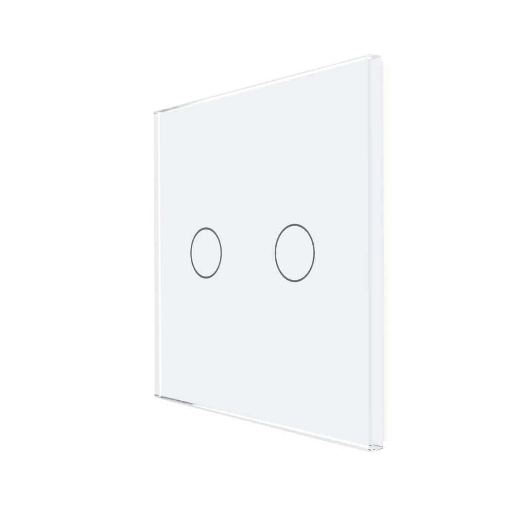 Luxion Glass Touch Light Switch Panel – 2 Gang