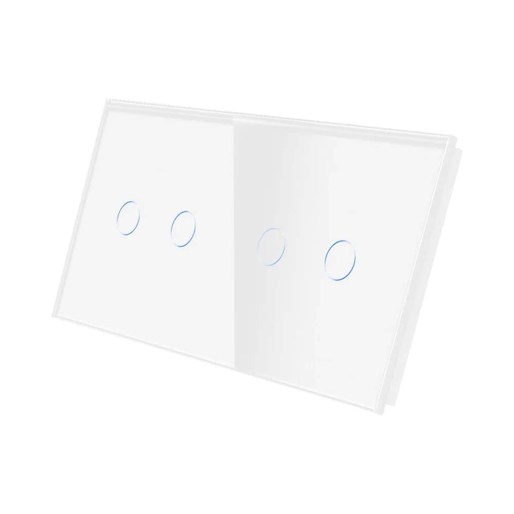Luxion Glass Touch Light Switch Panel – 2 Gang + 2 Gang