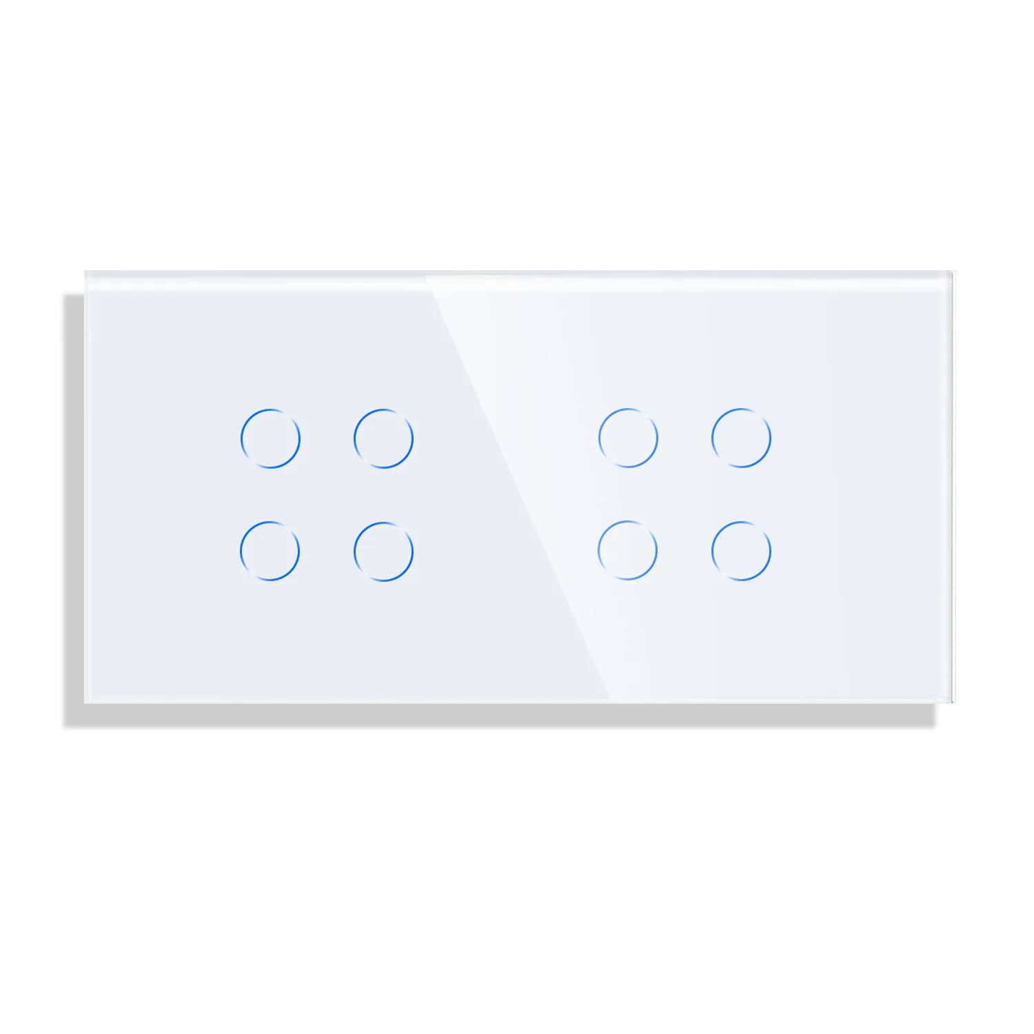 Luxion Glass Touch Light Switch Panel – 4 Gang + 4 Gang