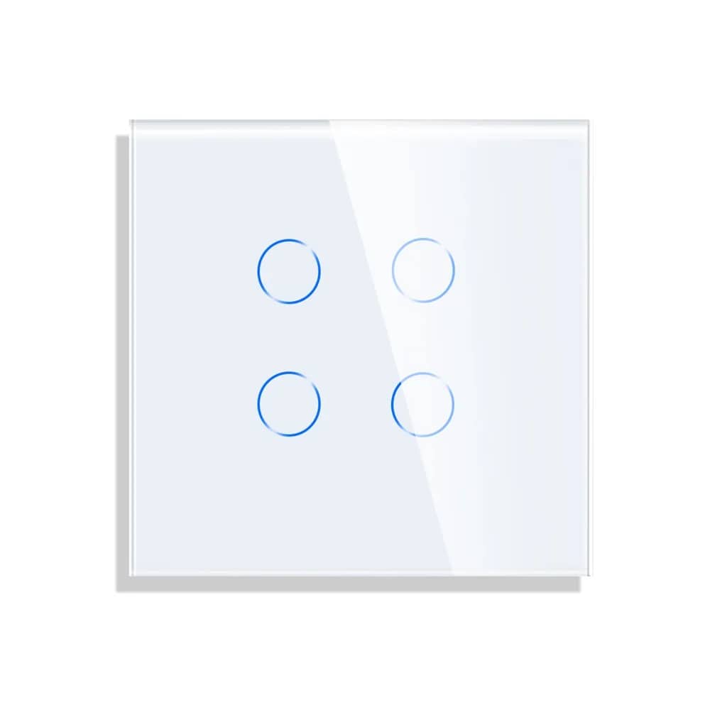 Luxion Glass Touch Light Switch Panel – 4 Gang