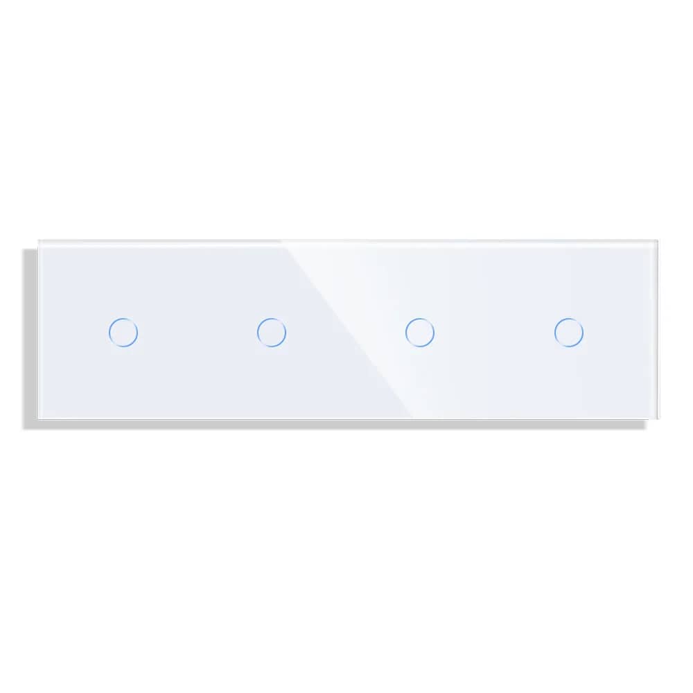 Luxion Glass Touch Light Switch Panel – 4 x 1 Gang