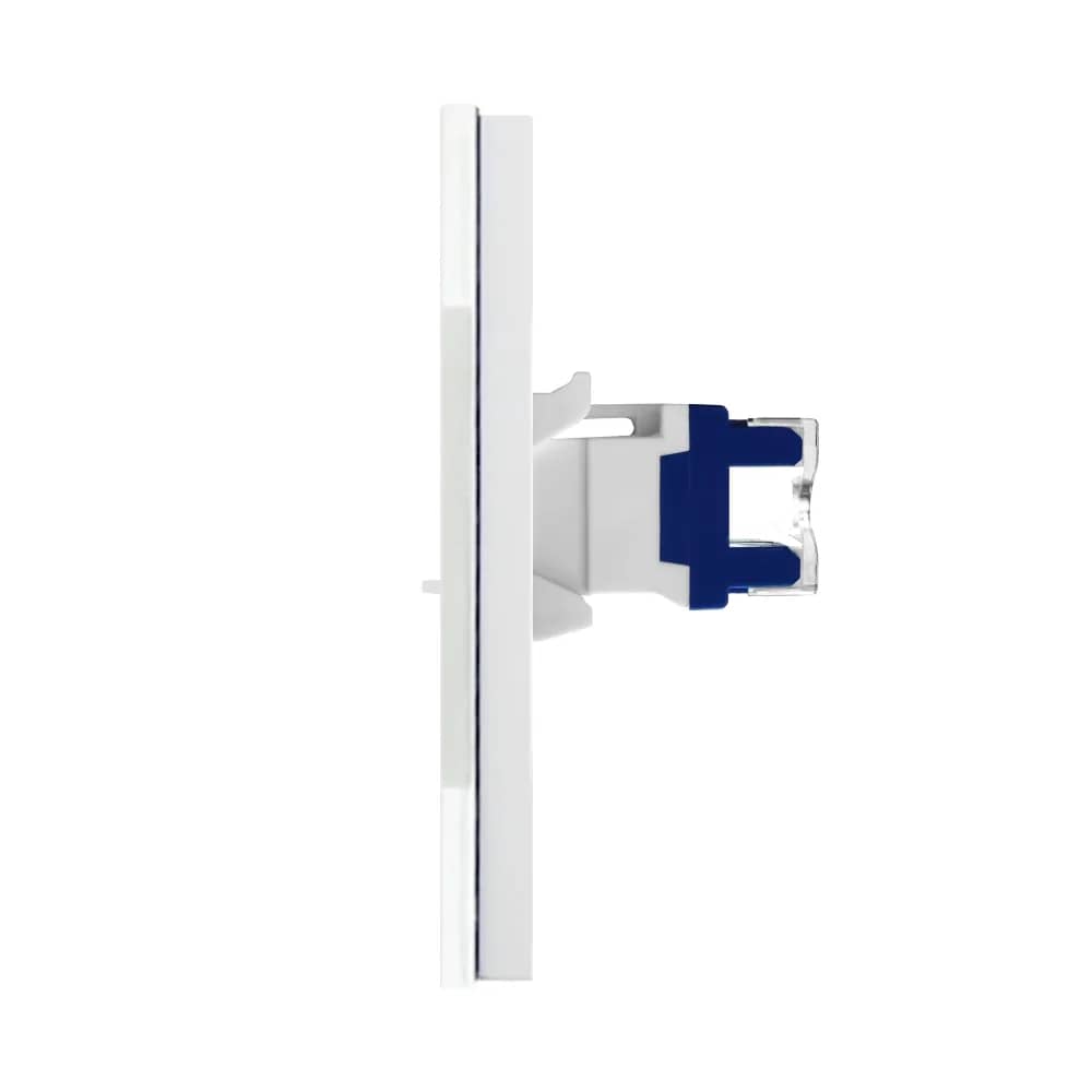Luxion Internet Data Socket with Glass Frame – White — image 3