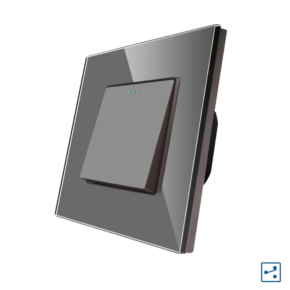 Luxion Mechanical 2-Way (Staircase) Light Switch with Glass Frame – 1 Gang