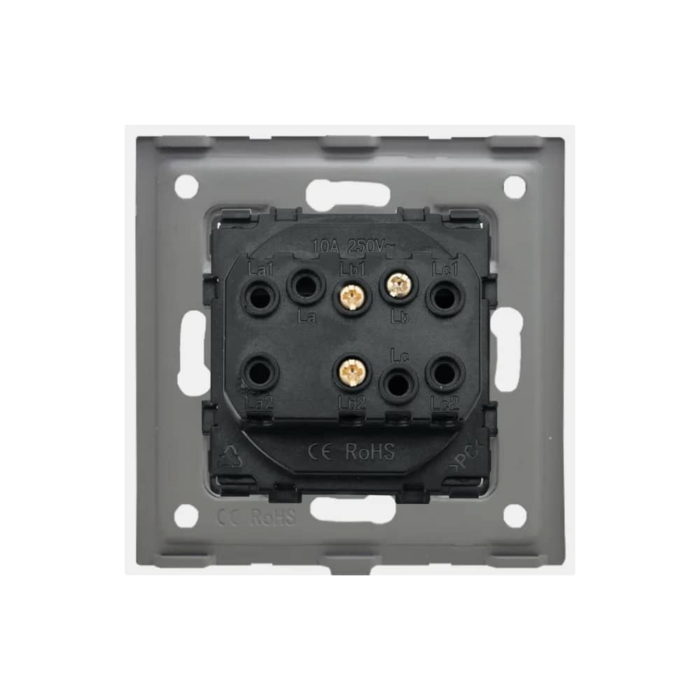 Luxion Mechanical 2-Way (Staircase) Light Switch with Glass Frame – 1 Gang – White — image 4