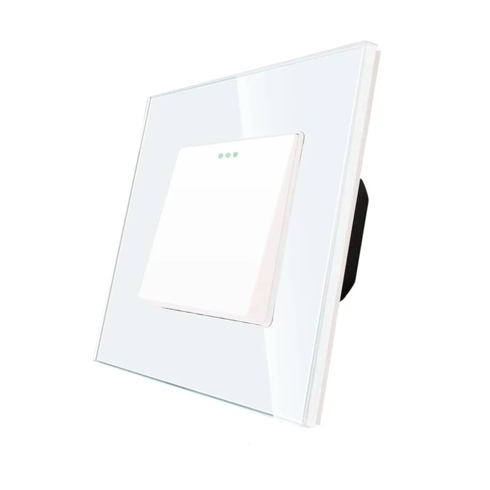 Luxion Mechanical Light Switch with Glass Frame – 1 Gang