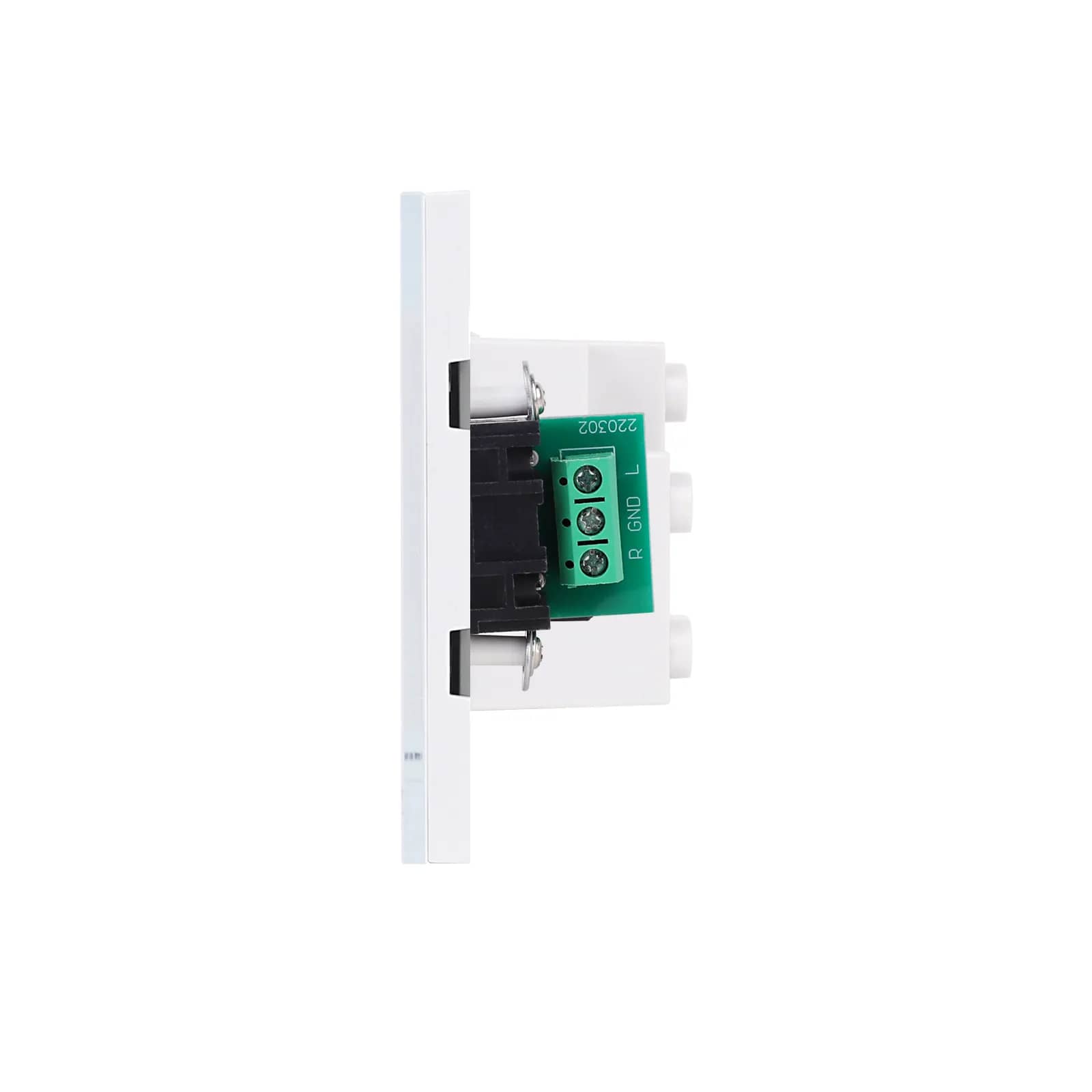 Luxion Narrow Socket + HDMI + Audio with Glass Frame, Italian Standard, 3M – White — image 3