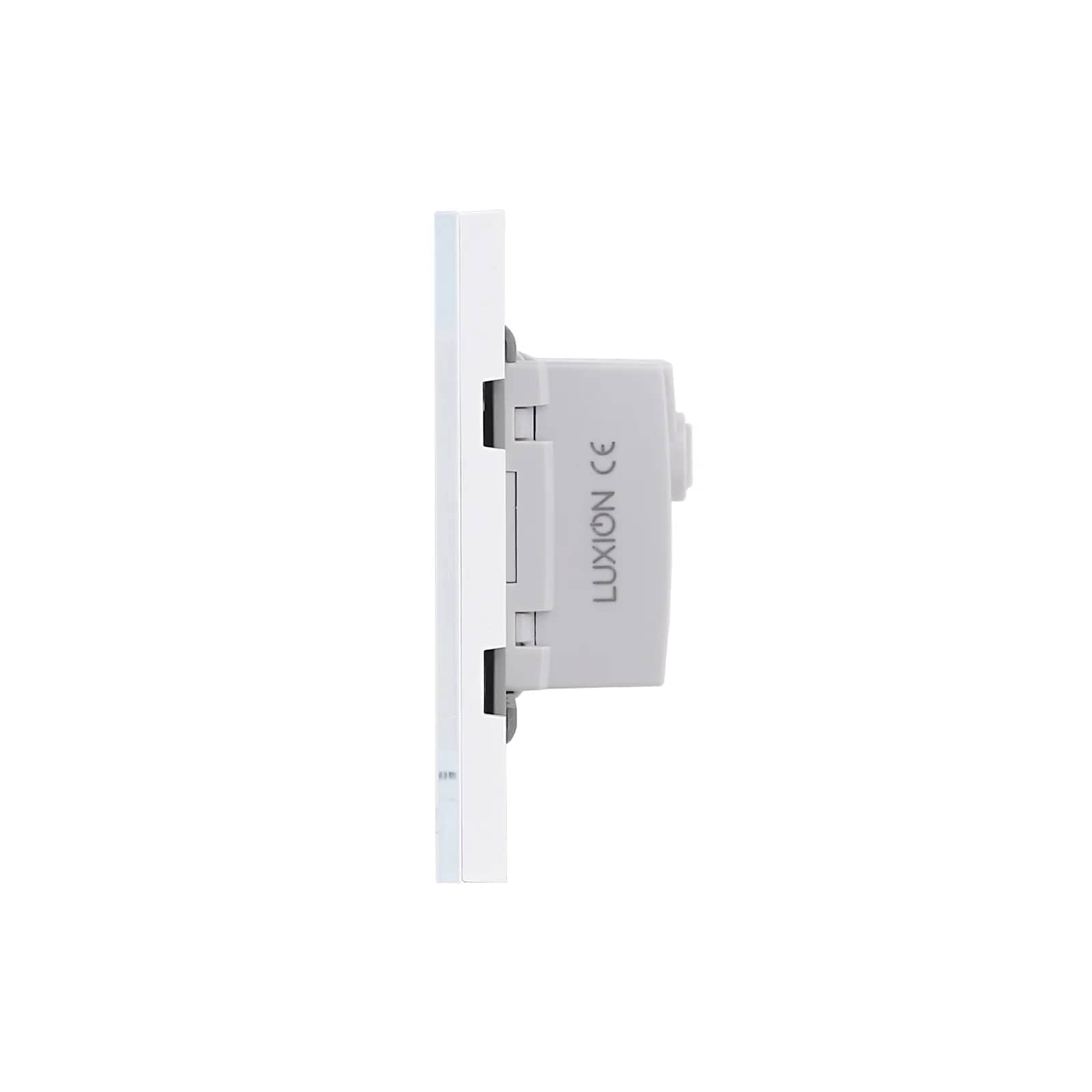Luxion Mechanical Push-Button Doorbell Switch 1M with 2 Blank Keys and Glass Frame – Italian Standard, 3M – White — image 3