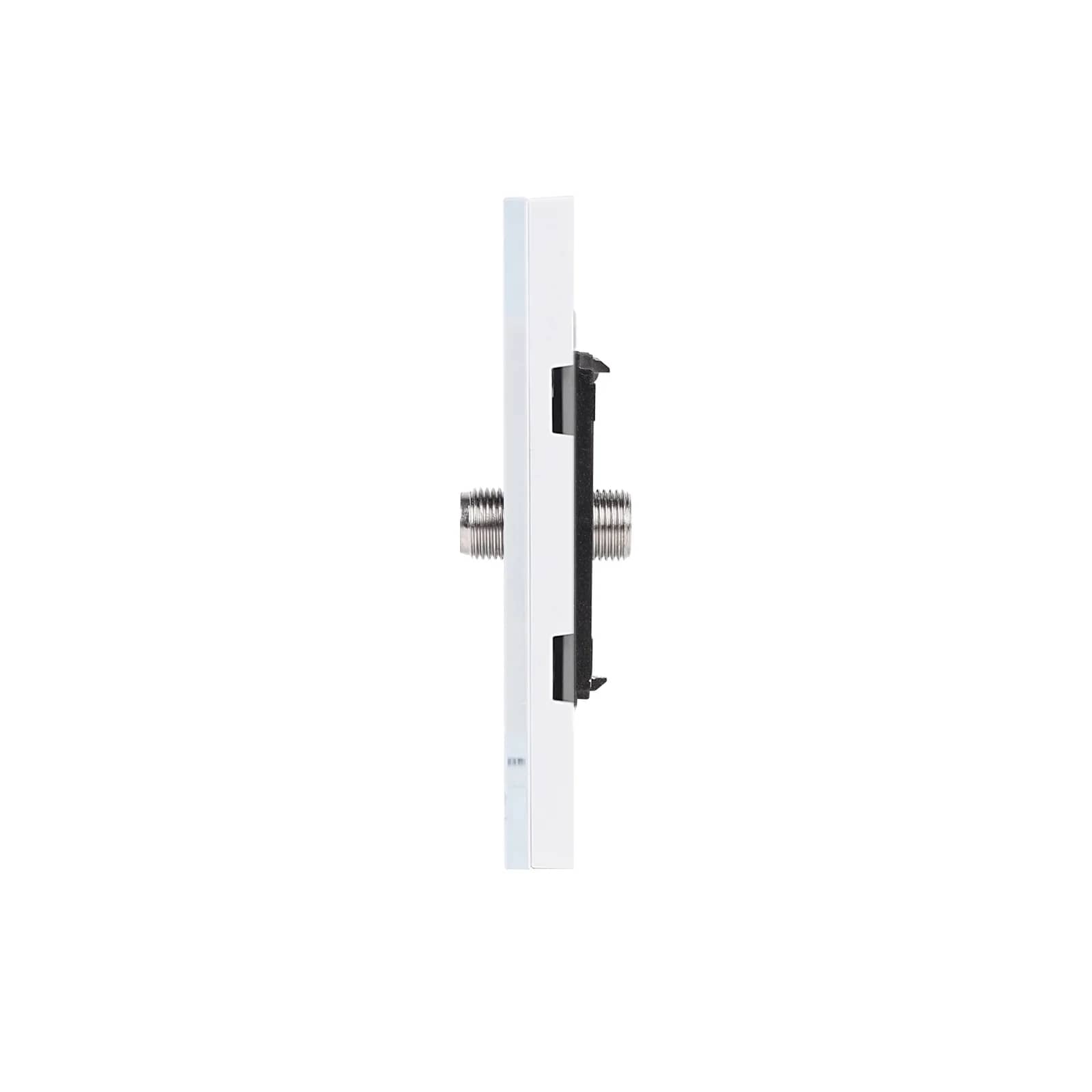 Luxion Satellite TV Socket 1M + 2 Blank Modules with Glass Frame – Italian Standard, 3M – White — image 3