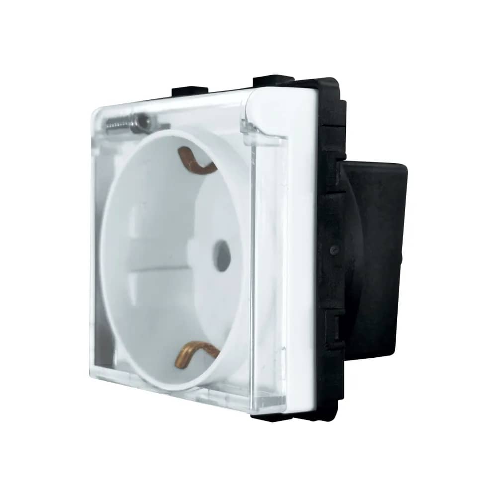 Luxion Single Socket Module with Cover – Without Glass Frame