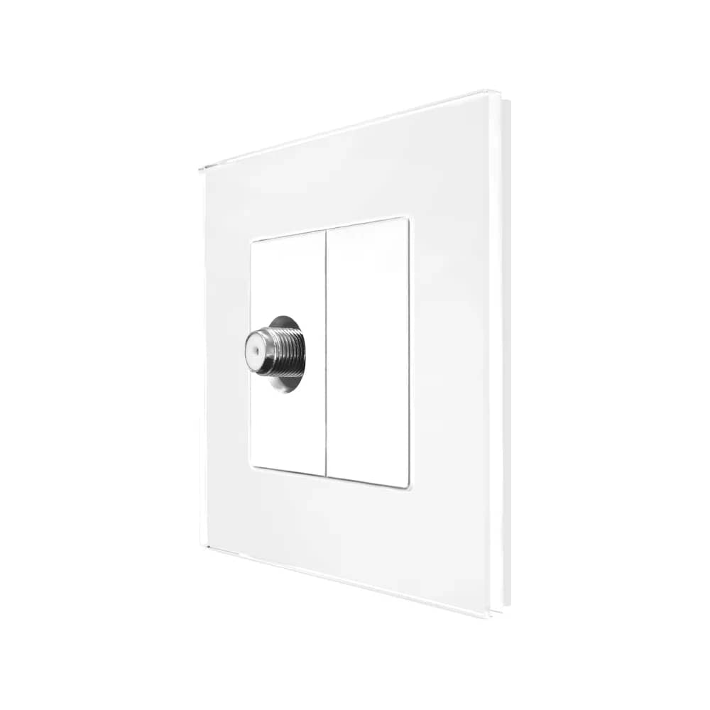Luxion TV Satellite Socket with Glass Frame