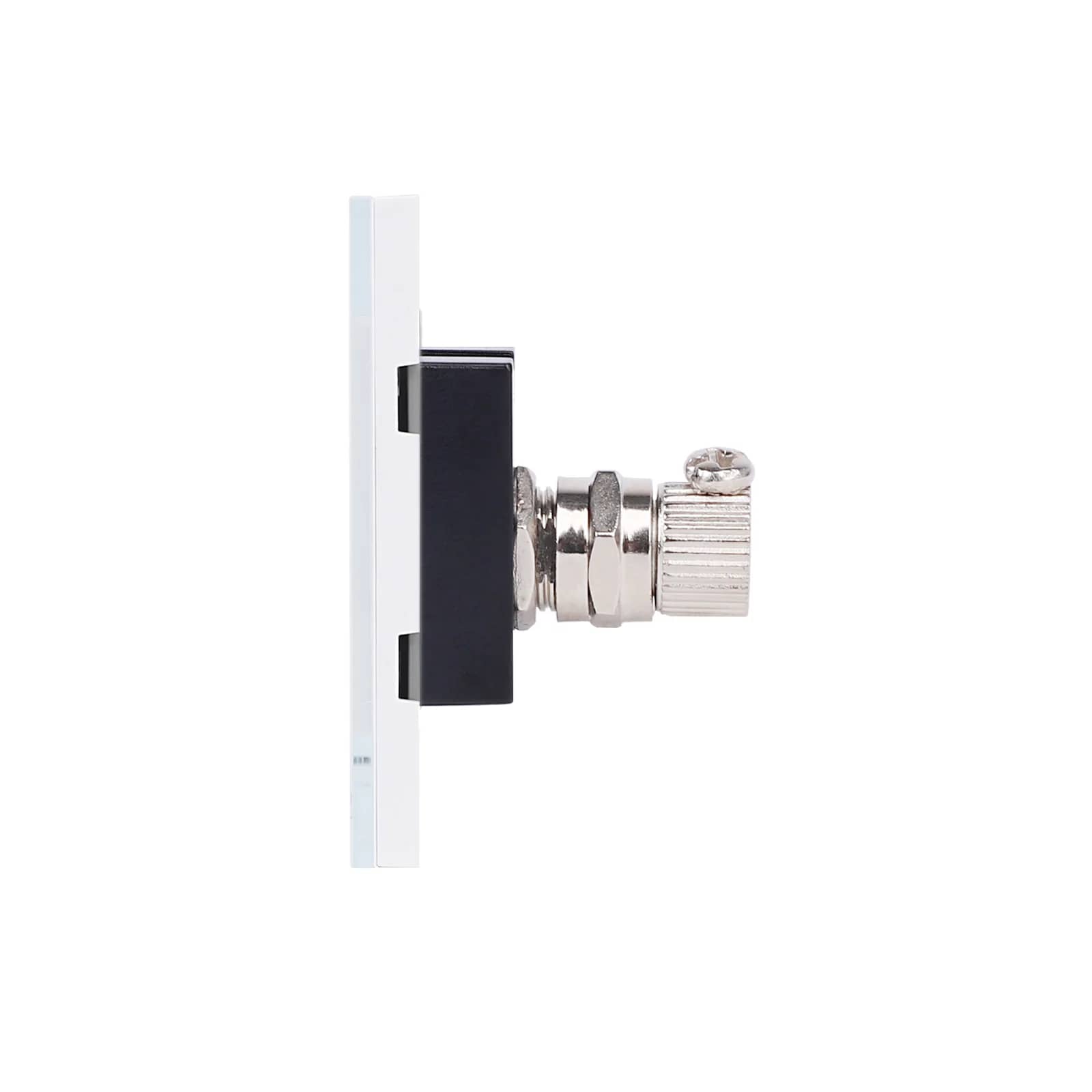 Luxion TV Socket 1M + 2 Blank Modules with Glass Frame – Italian Standard, 3M – White — image 3