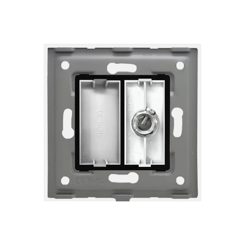 Luxion TV Socket with Glass Frame – White — image 4