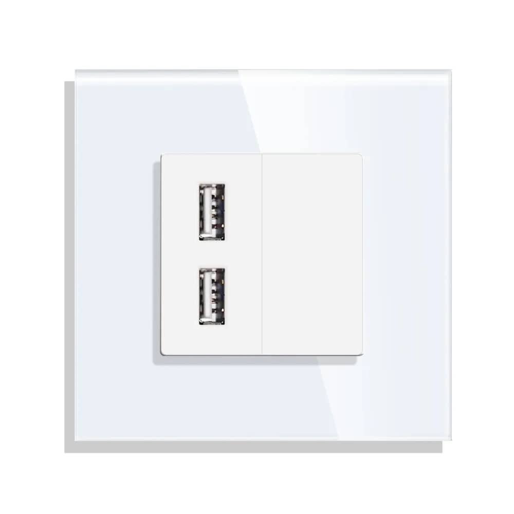 Luxion USB Socket with Glass Frame