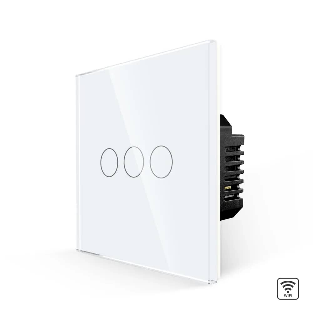 Luxion Wi-Fi Glass Touch Light Switch – 3 Gang
