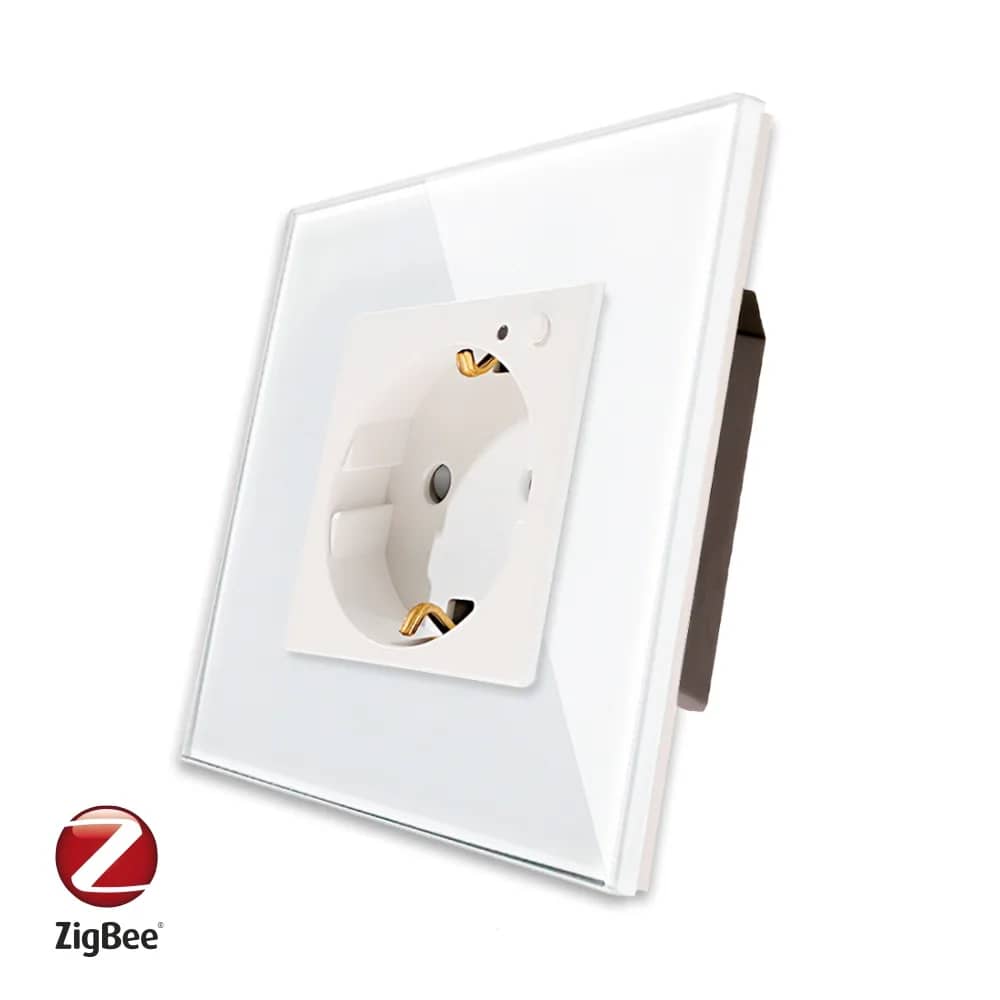 Luxion Zigbee Smart Socket with Energy Monitoring and Glass Frame