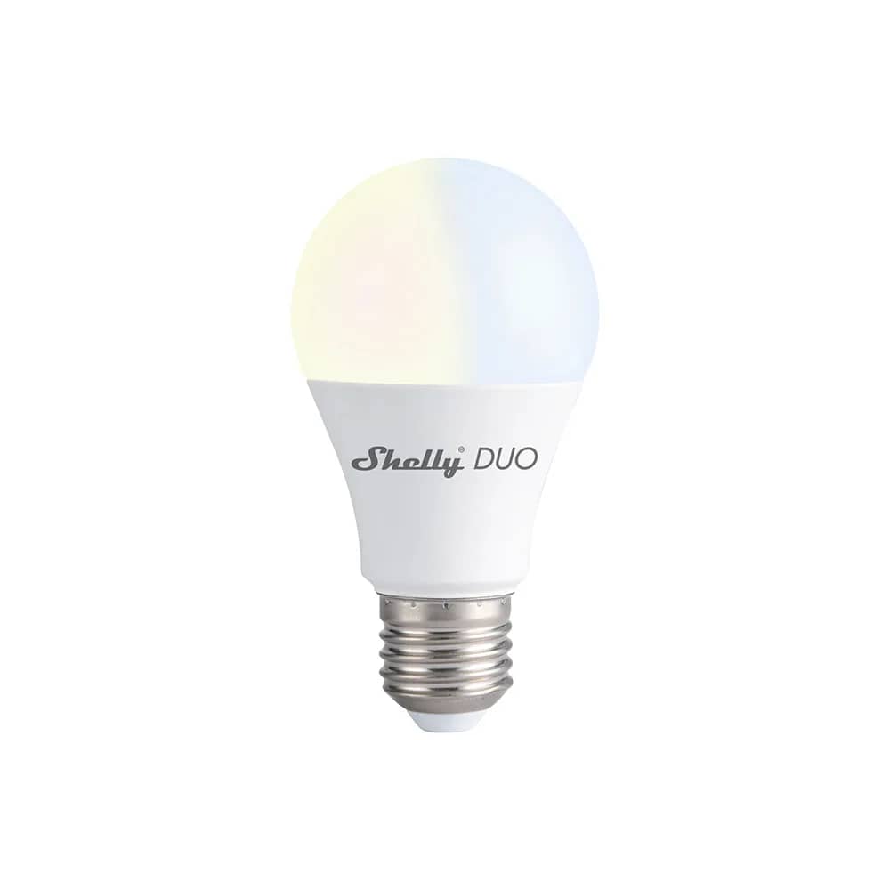 Shelly Duo Smart LED Bulb – Wi-Fi, E27, 9W, Tunable Colour Temperature, 800 lm
