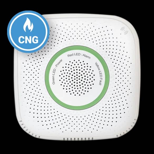 Shelly Gas CNG Wi-Fi Natural Gas Detector – 70 dB Alarm, App Notifications