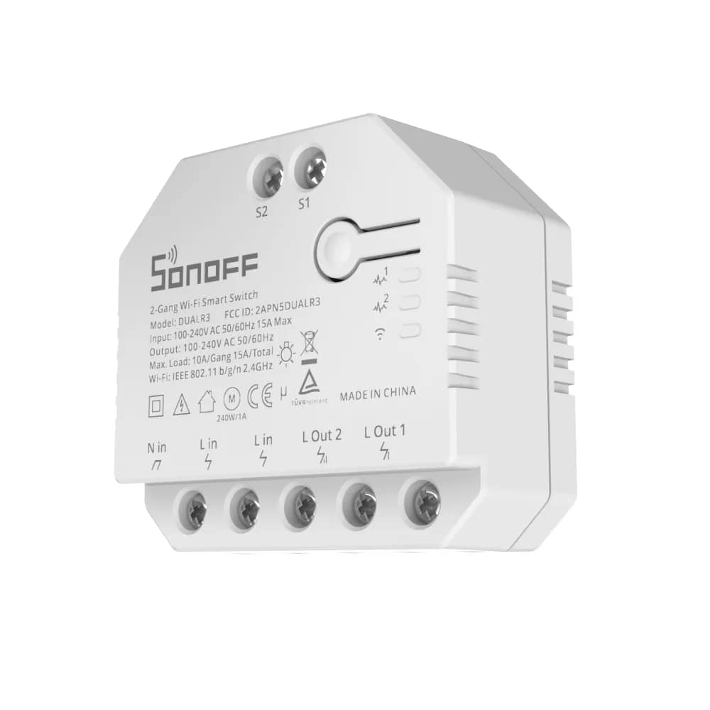 Sonoff Dual R3 2-Channel Wi-Fi Smart Relay with Energy Monitoring and Scheduling – 2.4 GHz — image 3