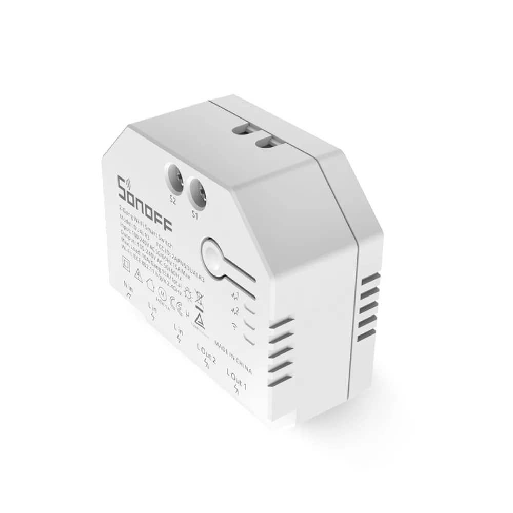Sonoff Dual R3 2-Channel Wi-Fi Smart Relay with Energy Monitoring and Scheduling – 2.4 GHz — image 4