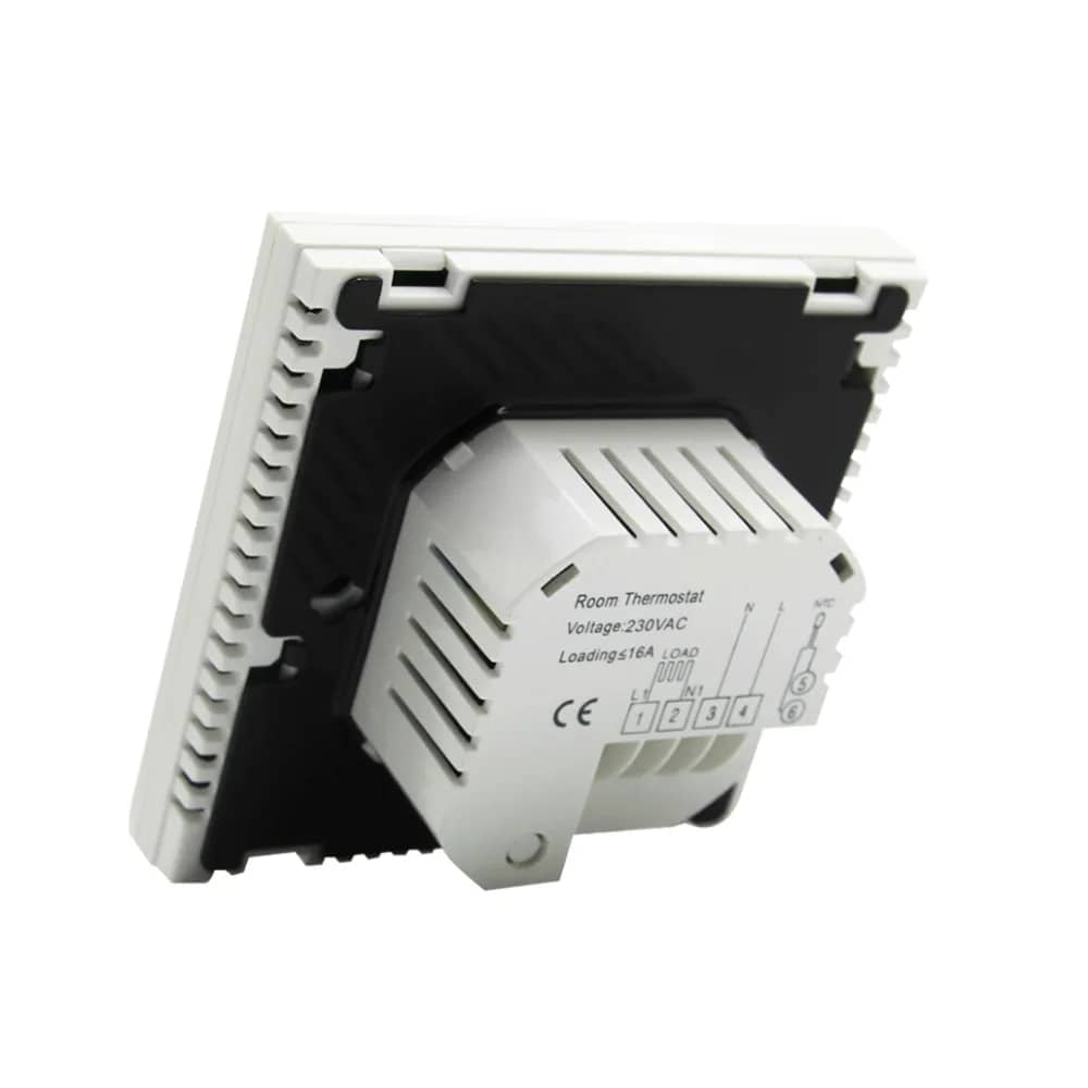 BeOk TDS23-EP Thermostat for Electric Underfloor Heating – Elegant Glass Panel with 3 Sensor Modes
