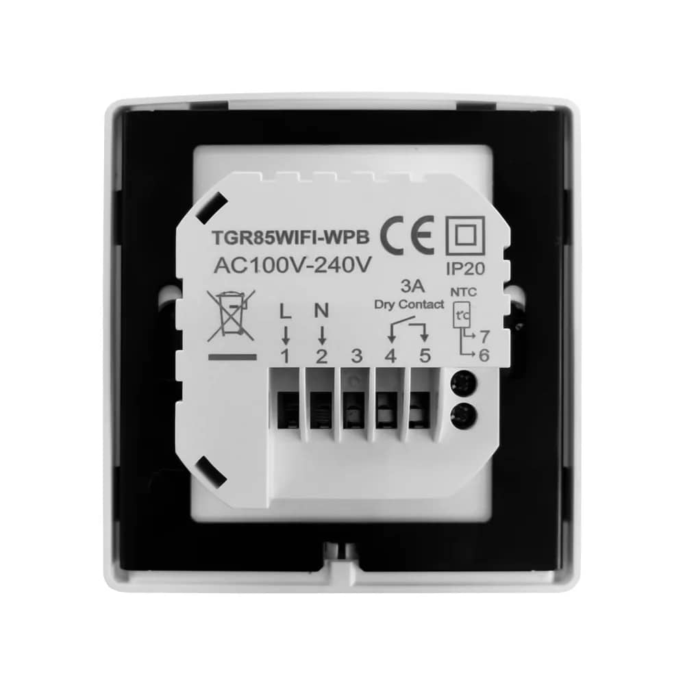 BeOk TGR85-WIFI-WPB Wi-Fi Thermostat for Gas Boiler Heating – Programmable, App Control – Wiring Scheme