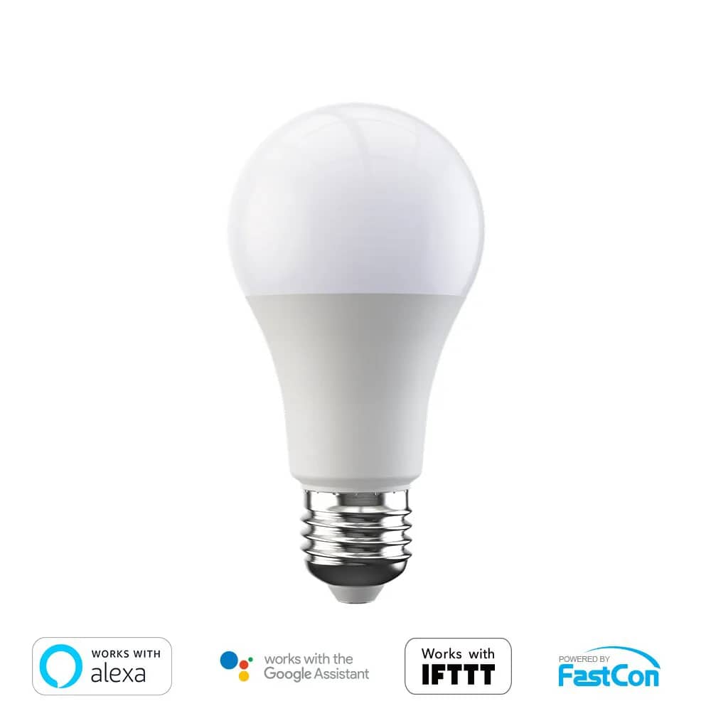 BroadLink LB27 Smart Wi-Fi Light Bulb – A60, 800 lm, Dimmable, 10W, App Control – Voice Control with Amazon Alexa and Google Home