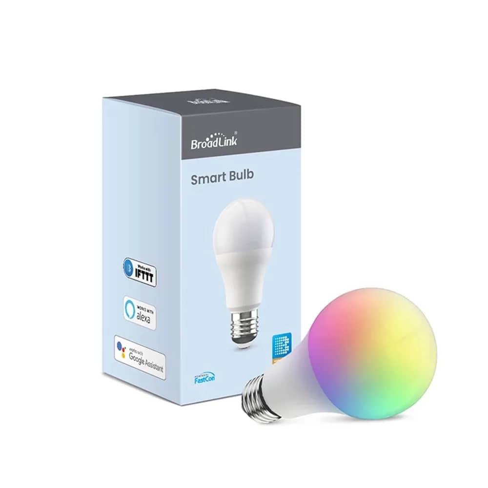 BroadLink LB27 Smart Wi-Fi Light Bulb – A60, 800 lm, Dimmable, 10W, App Control – Group Control
