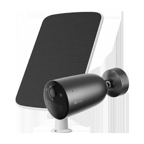 EZVIZ 4G IP Camera Kit with Solar Panel – 5200 mAh Battery, 2K Resolution, Two-Way Audio (CS-EB3-SP)