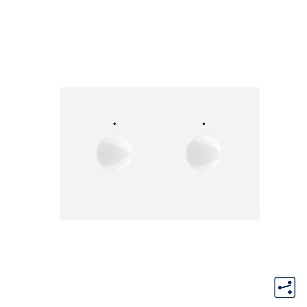 Livolo 2 Gang 2-Way / Intermediate Touch Light Switch Module – Italian Standard, New Series