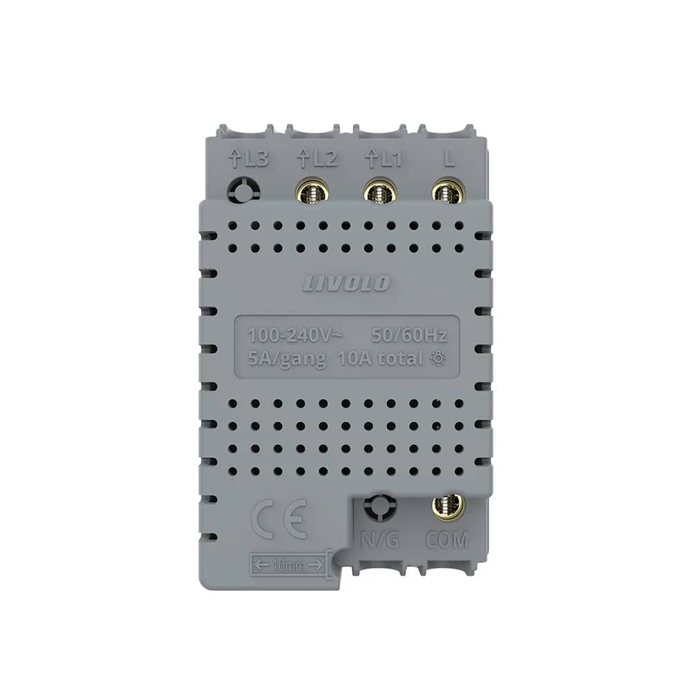 Livolo 2 Gang 2-Way / Intermediate Touch Light Switch Module – Italian Standard, New Series – White — image 4