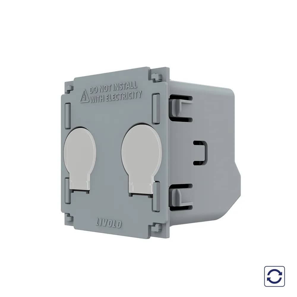 Livolo 2 Gang Momentary Touch Switch Module, Dry Contact – New Series C7-VL-FC2NB-2G