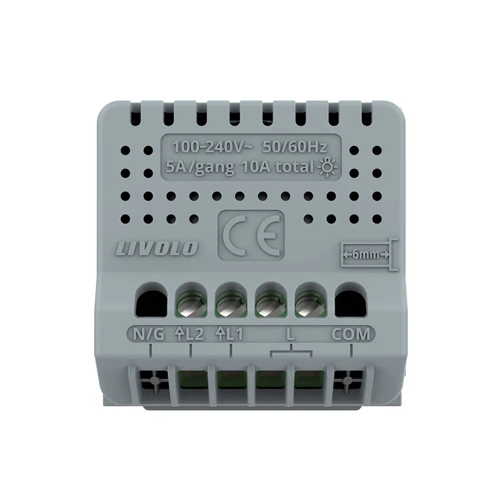 Livolo 2 Gang Momentary (Reset) Touch Switch Module – New Series VL-FC2B-2G — image 4