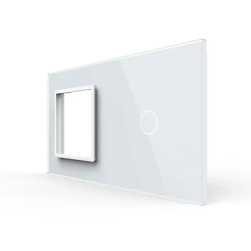 Livolo Glass Panel – 1 Socket + 1 Gang Touch Light Switch