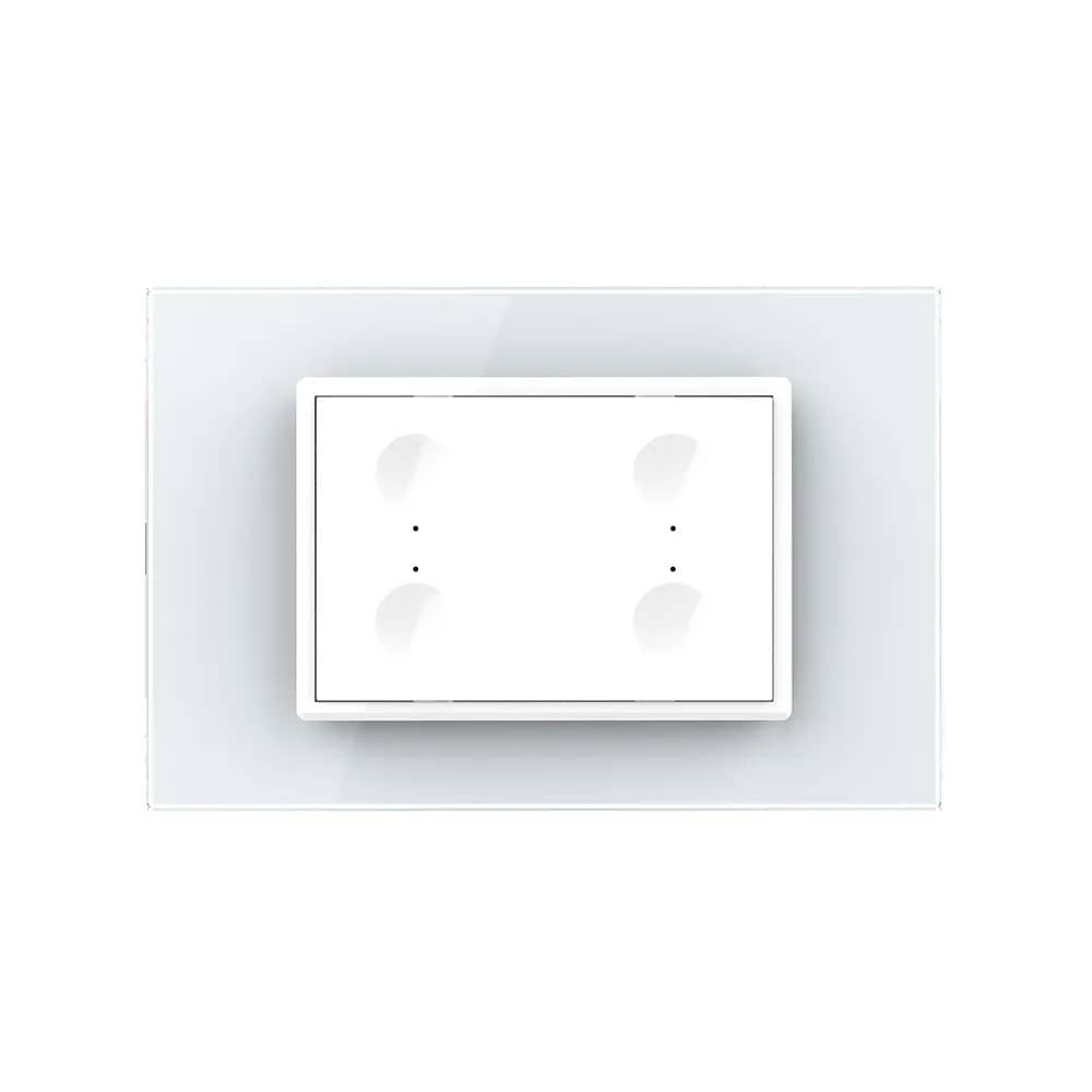 Livolo Glass Touch 2-Way / Intermediate Light Switch – 4 Gang, Italian Standard – New Series – White — image 3