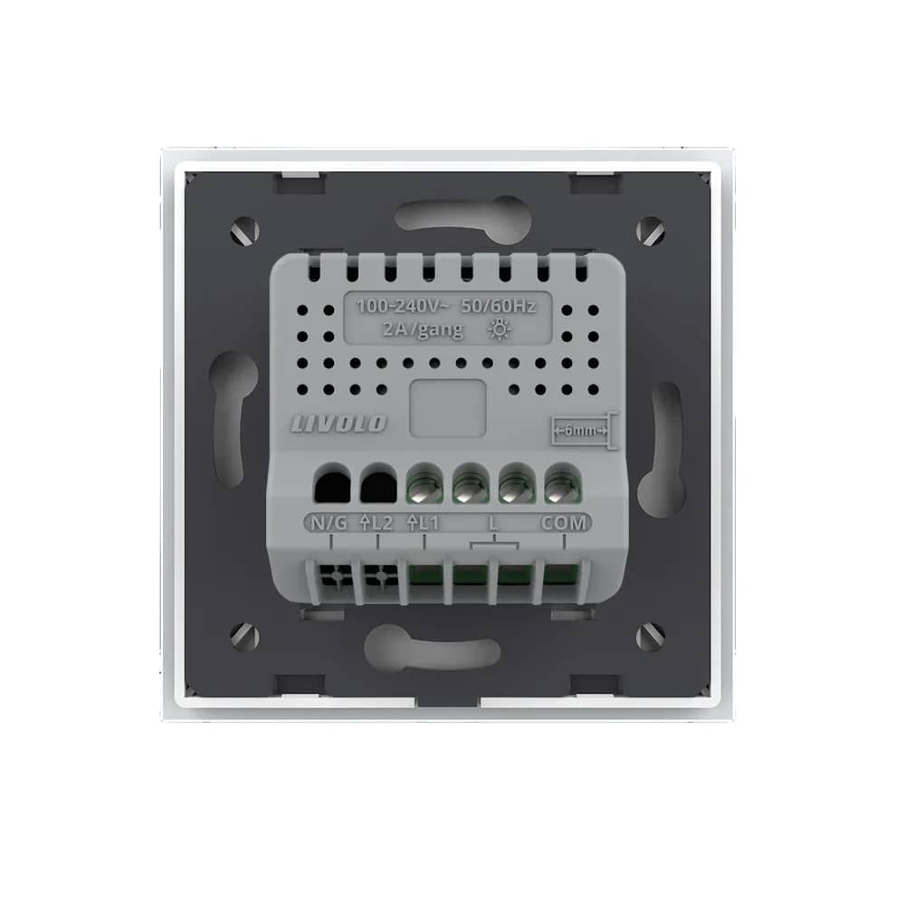 Livolo Glass Touch Dimmer Light Switch – 1 Gang 2-Way / Intermediate, ZigBee EC – White — image 4
