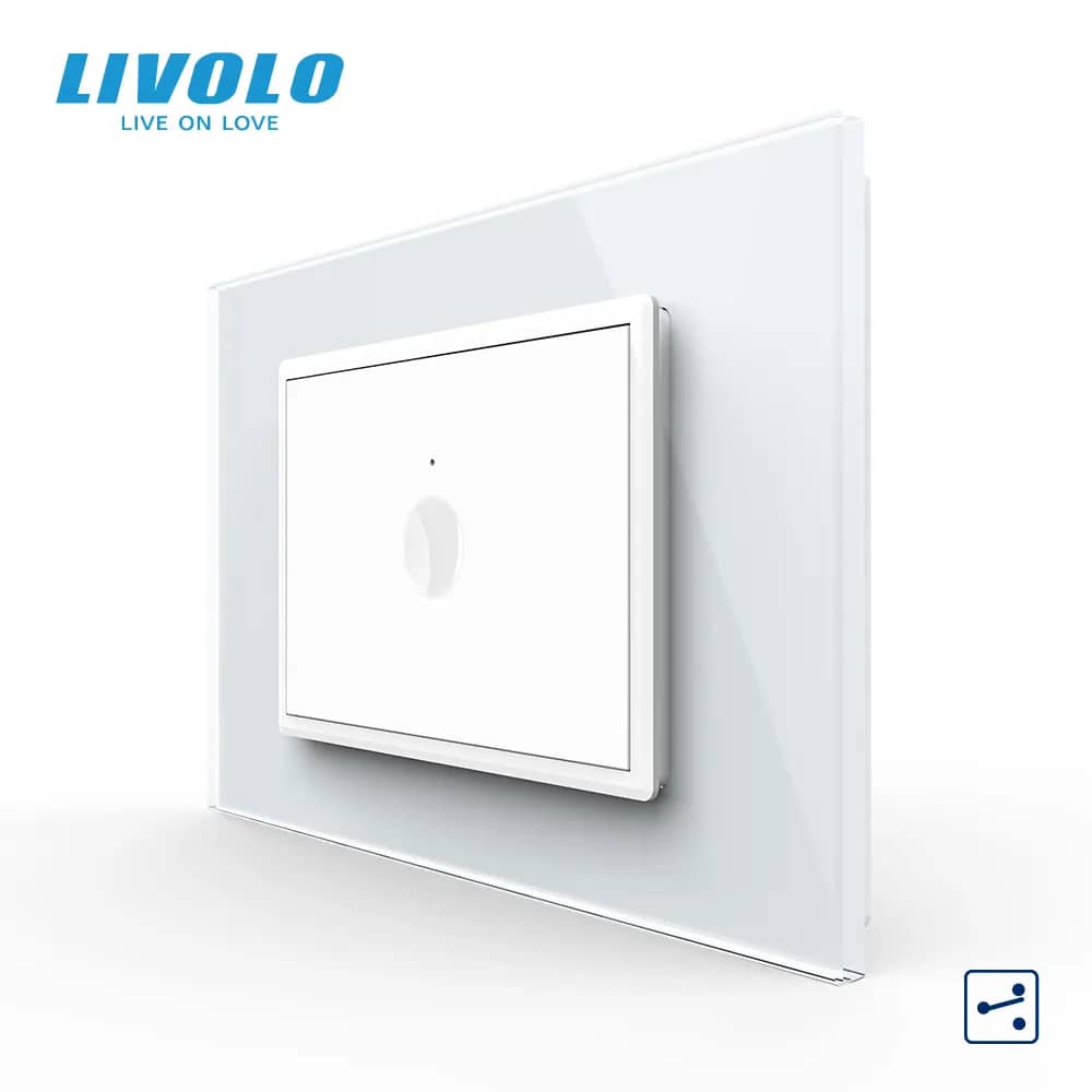 Livolo Glass Touch Light Switch – 1 Gang, Italian Standard – New Series (VL-FC1-3WP-11) – Fade-Resistant Design