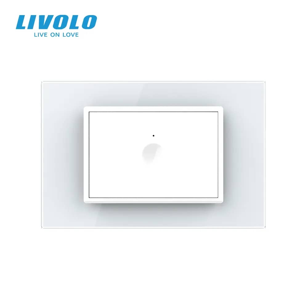 Livolo Glass Touch Light Switch – 1 Gang, Italian Standard – New Series (VL-FC1-3WP-11) – High-Quality Glass Panel