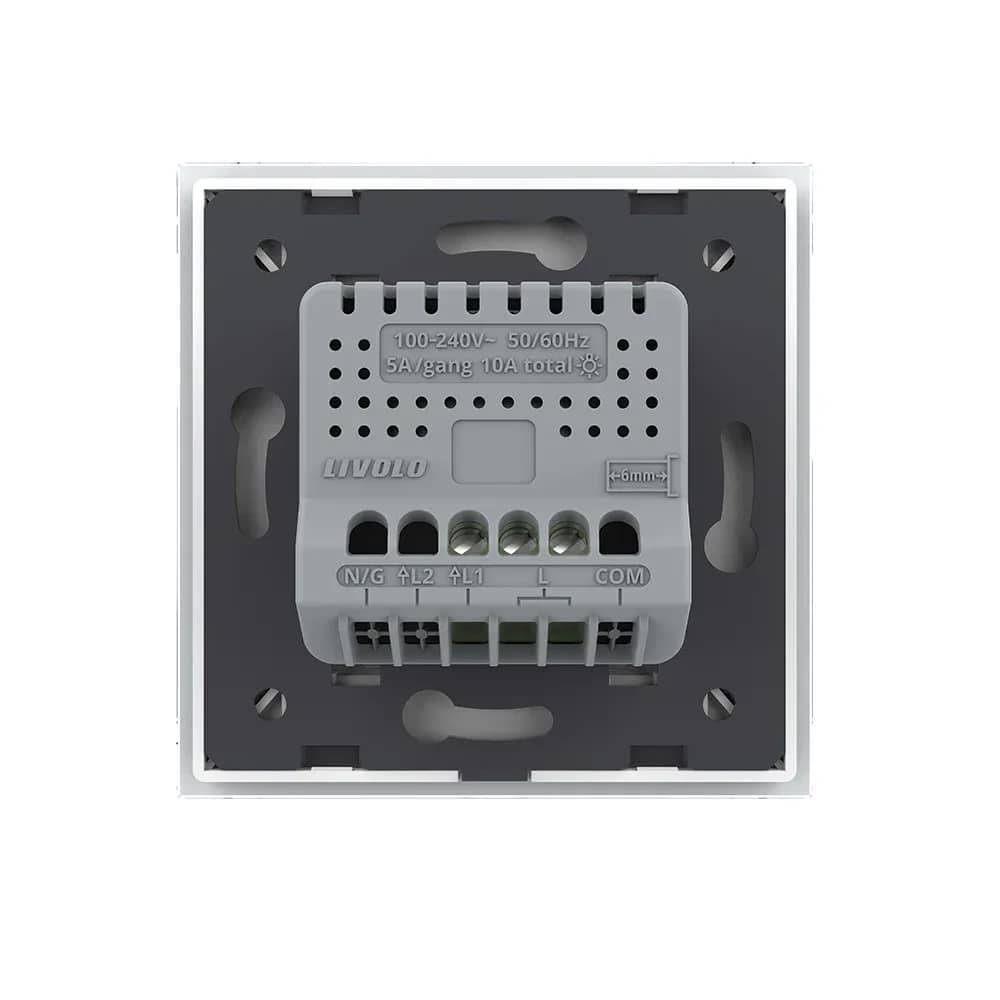 Livolo Glass Touch Light Switch – 1 Gang, Zigbee EC Protocol – Compatible Bulbs