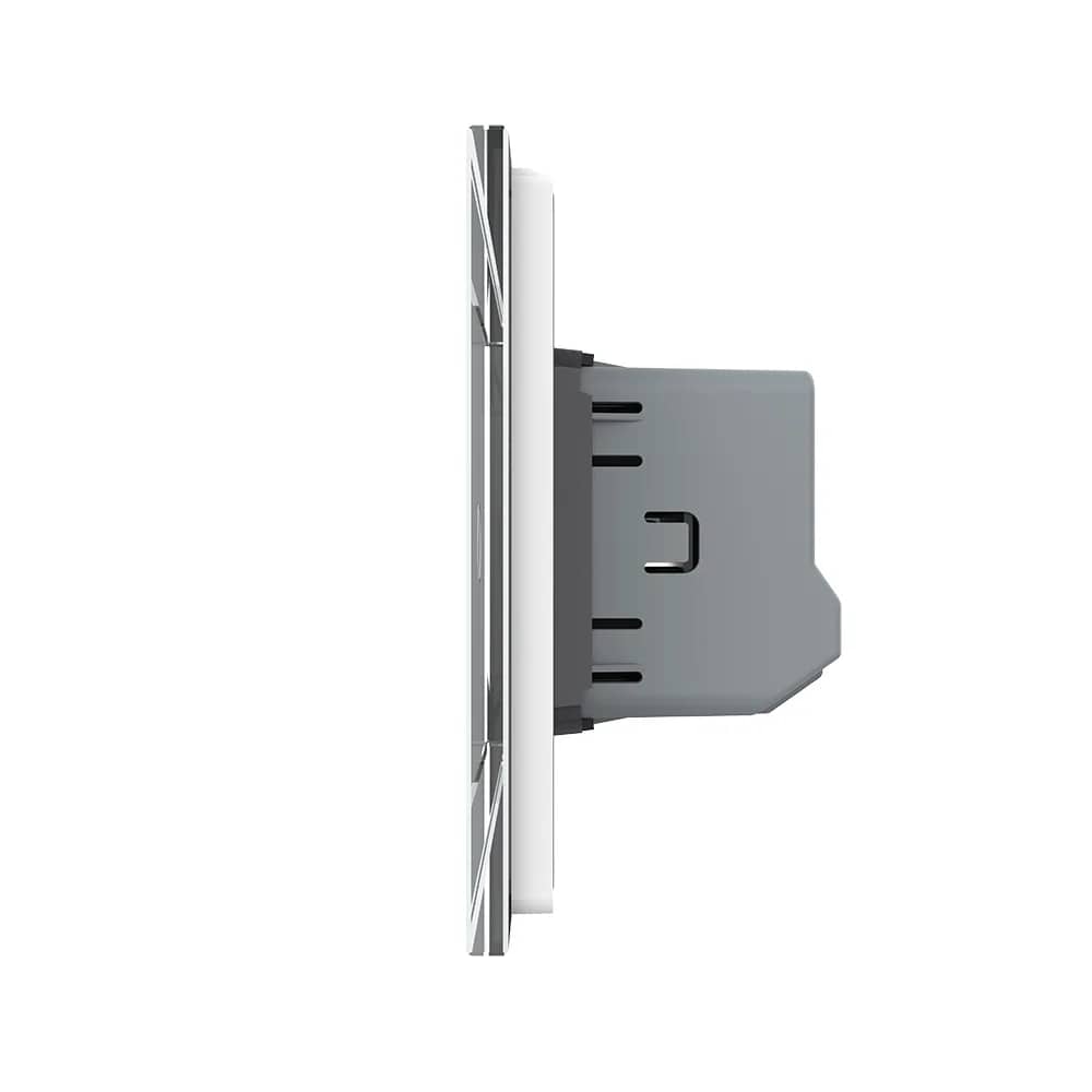 Livolo Glass Touch Light Switch – 2 Gang + 2 Gang + 2 Gang, Italian Standard, 6M – White — image 3