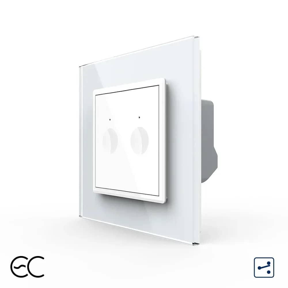 Livolo Glass Touch Light Switch – 2 Gang 2-Way / Intermediate, Zigbee EC