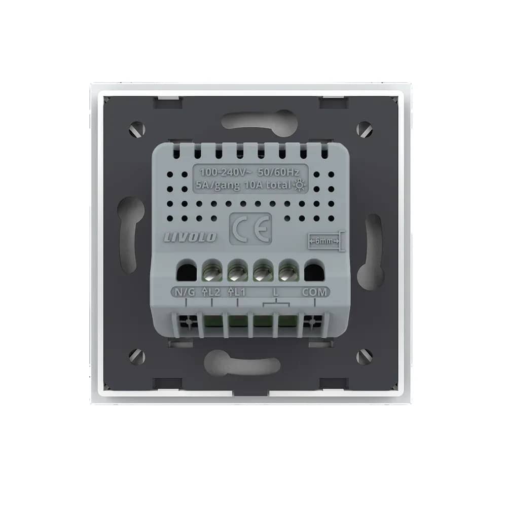 Livolo Glass Touch Light Switch – 2 Gang, ZigBee EC Protocol – Wiring Diagram
