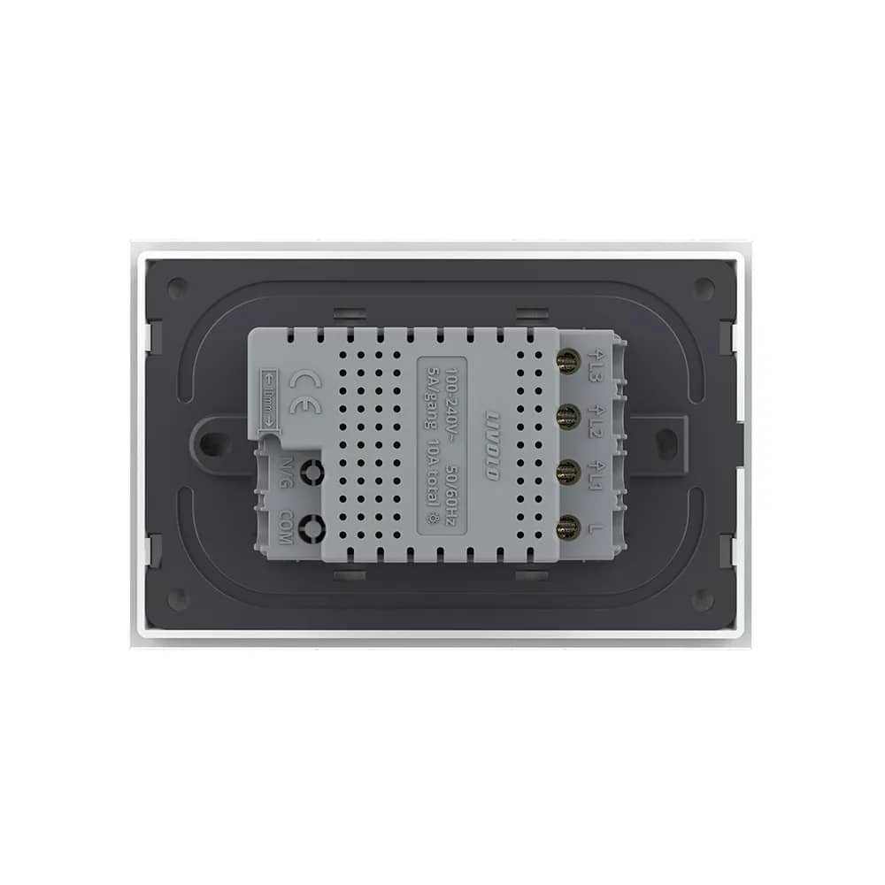 Livolo Glass Touch Light Switch – 3 Gang, Italian Standard – New Series – Exceptional Quality