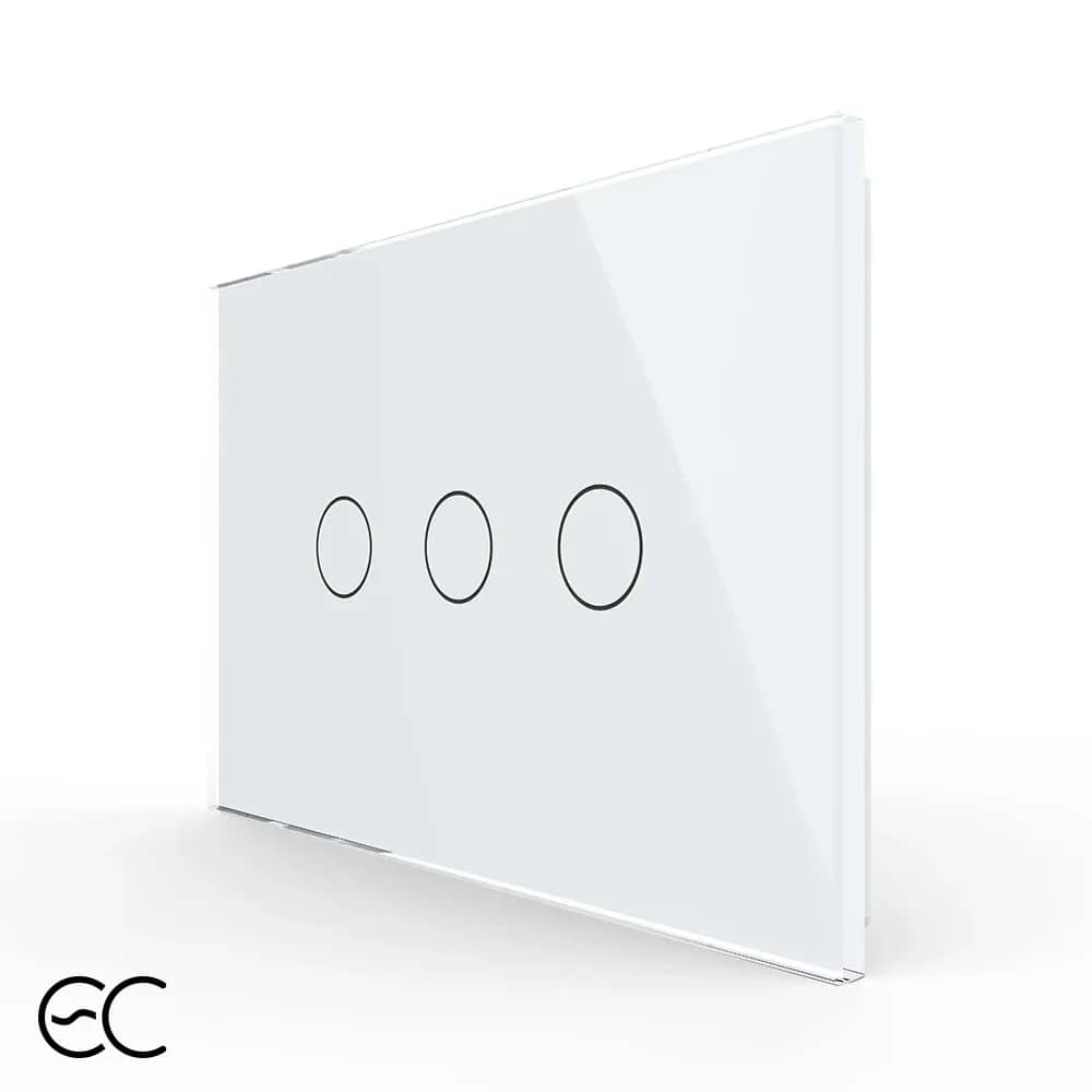 Livolo Glass Touch Light Switch – 3 Gang, Italian Standard, Zigbee EC – New Series