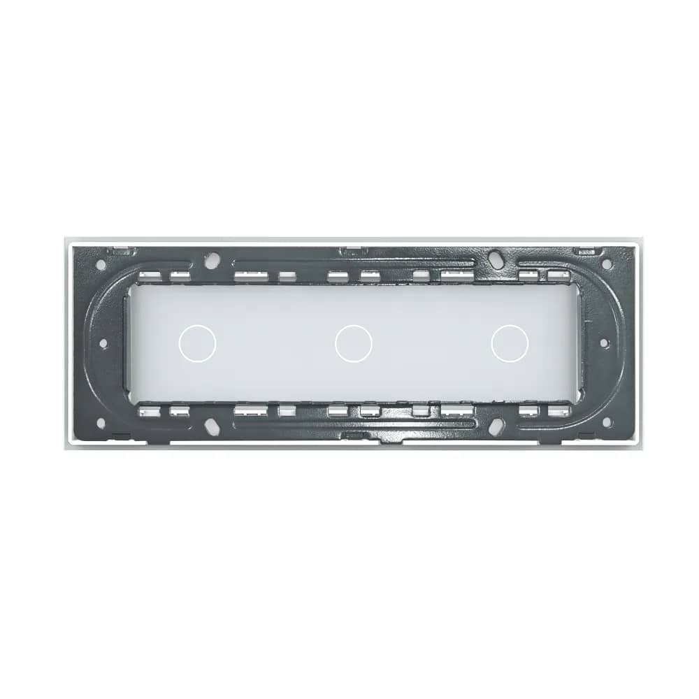 Livolo Glass Touch Light Switch Panel – 1 Gang + 1 Gang + 1 Gang, Italian Standard – 6/7M – White — image 3