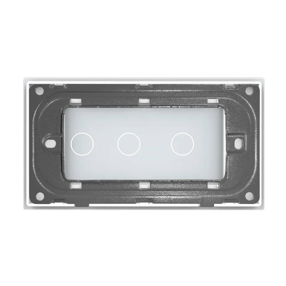 Livolo Glass Touch Light Switch Panel – 1 Gang + 2 Gang, Italian Standard 4M – White — image 3
