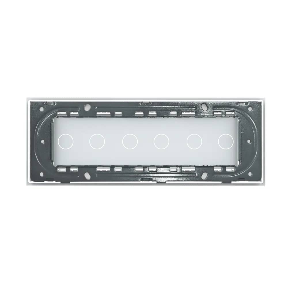 Livolo Glass Touch Light Switch Panel – 2 Gang + 2 Gang + 2 Gang, Italian Standard 6/7M – White — image 3