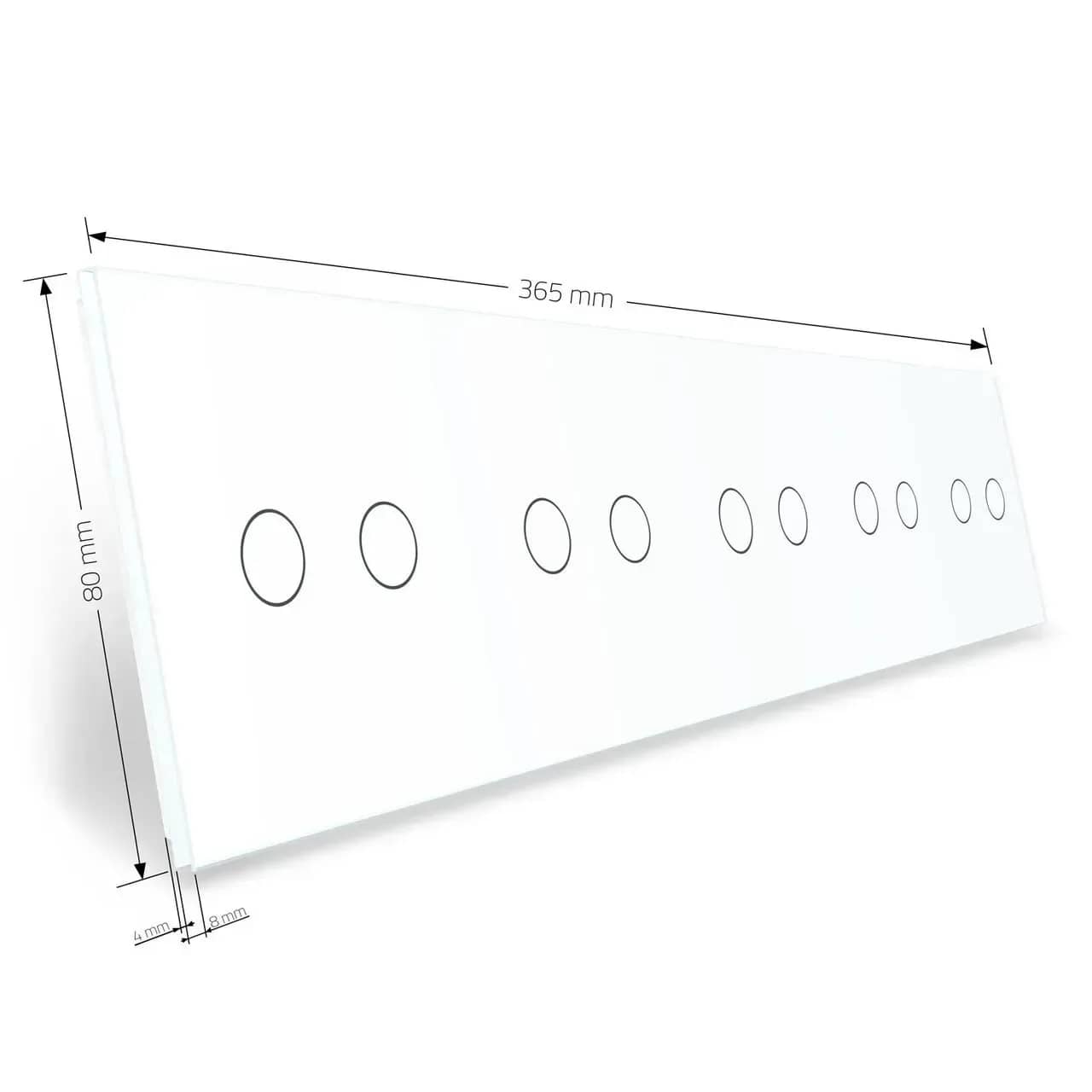 Livolo Glass Touch Light Switch Panel – 2 Gang + 2 Gang + 2 Gang + 2 Gang + 2 Gang – Smart MCU Chip