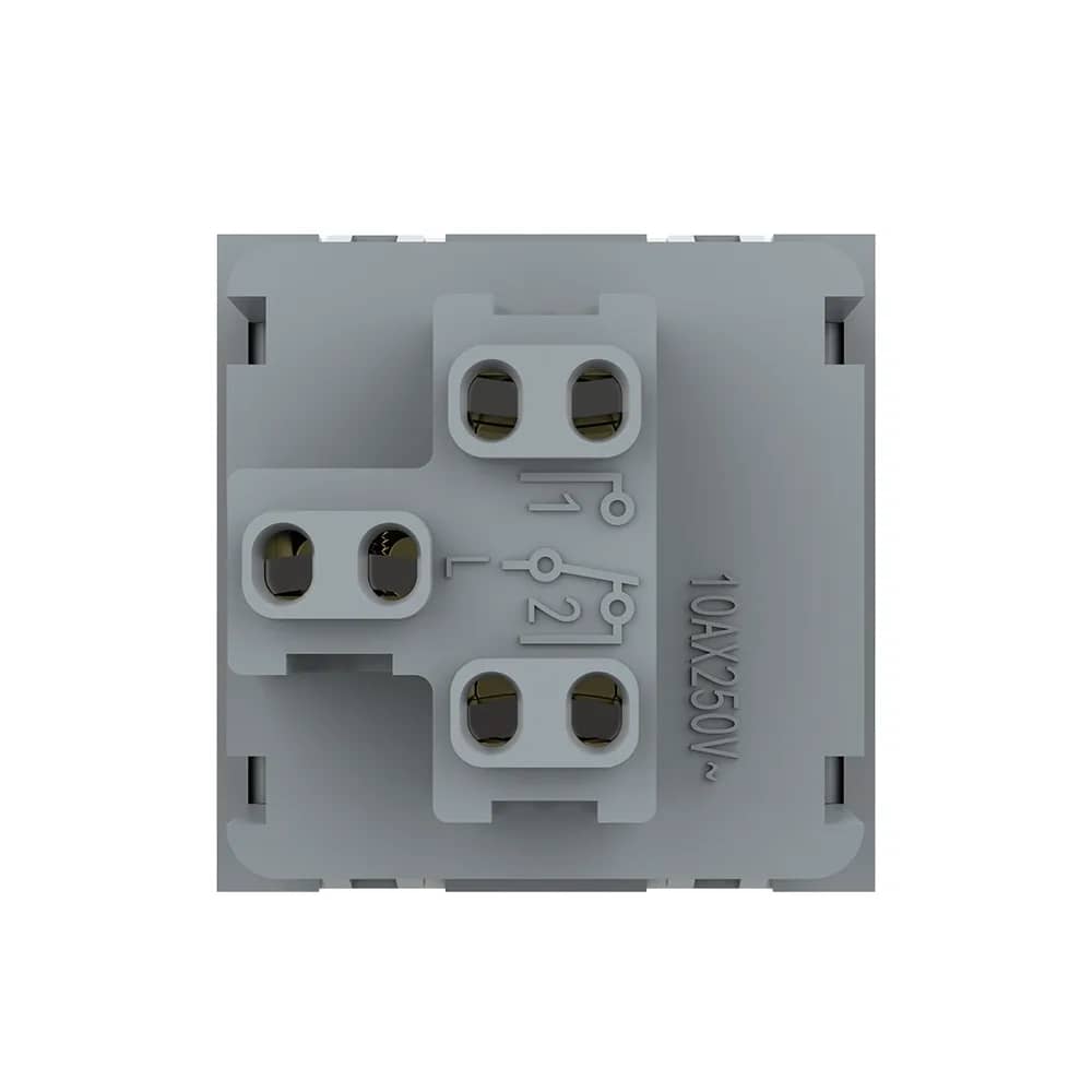 Livolo Mechanical 1 Gang Push Button Switch Module with Reset (Momentary), 2 Modules – New Series – White — image 4