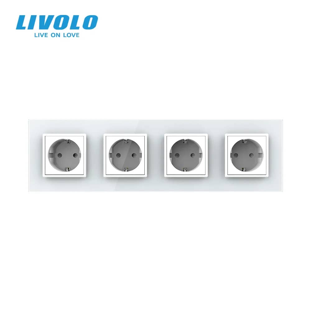 Livolo Quadruple Wall Socket with Glass Frame – Construction