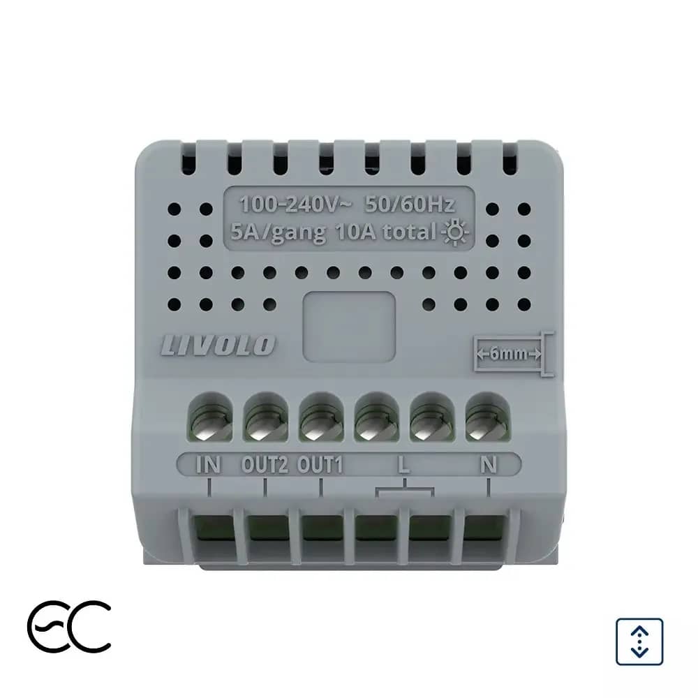 Livolo Touch Curtain Switch Module – ZigBee EC Protocol (C7-VL-FC2NWZ2-2G) – MCU Smart Chip